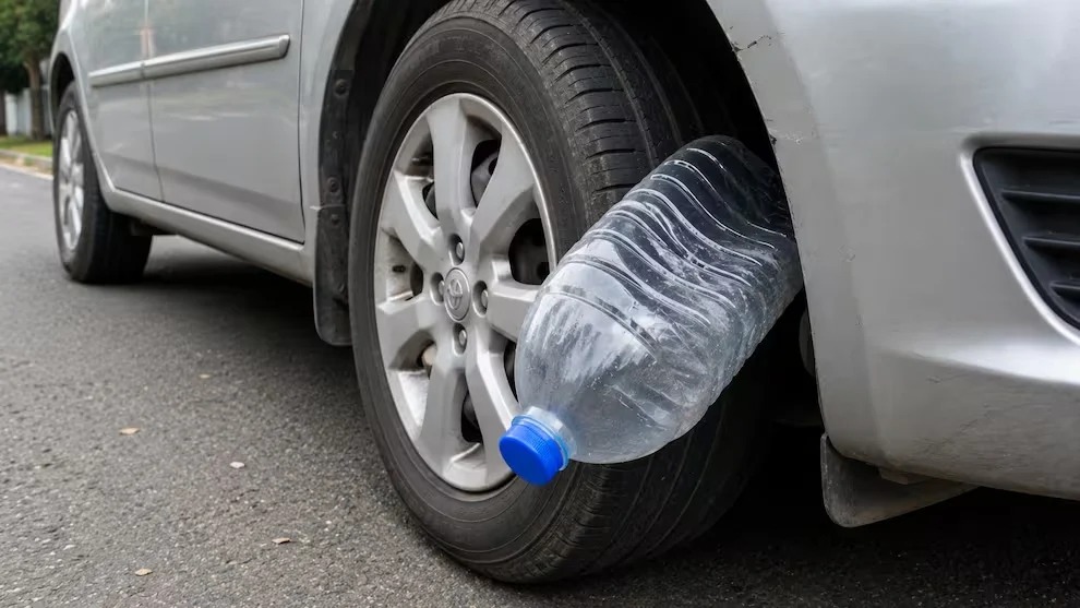O “Golpe da Garrafa”: Como Criminosos Usam um Pneu para Roubar Carros e Como se Proteger